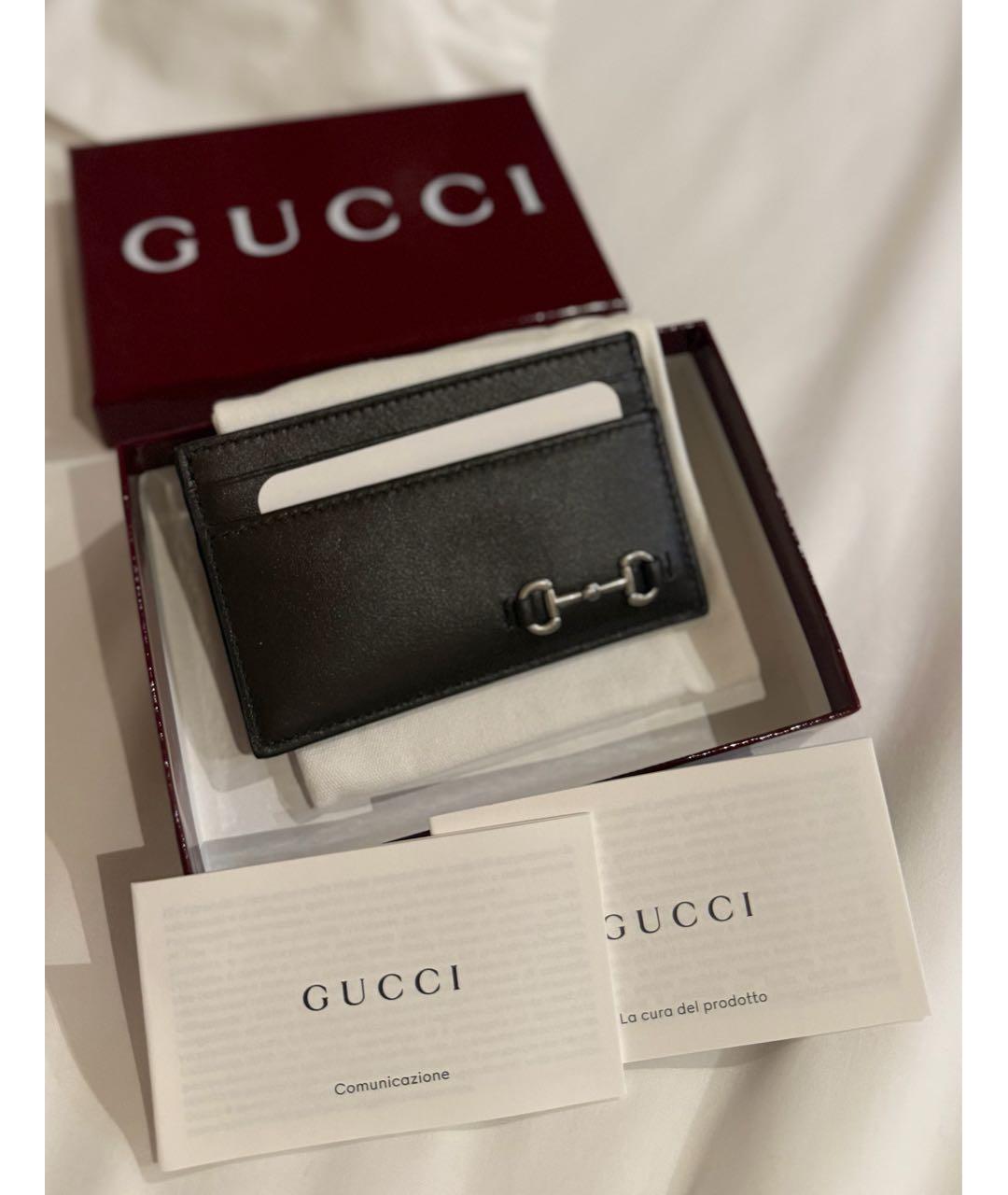 GUCCI Коричневый кожаный кардхолдер, фото 3