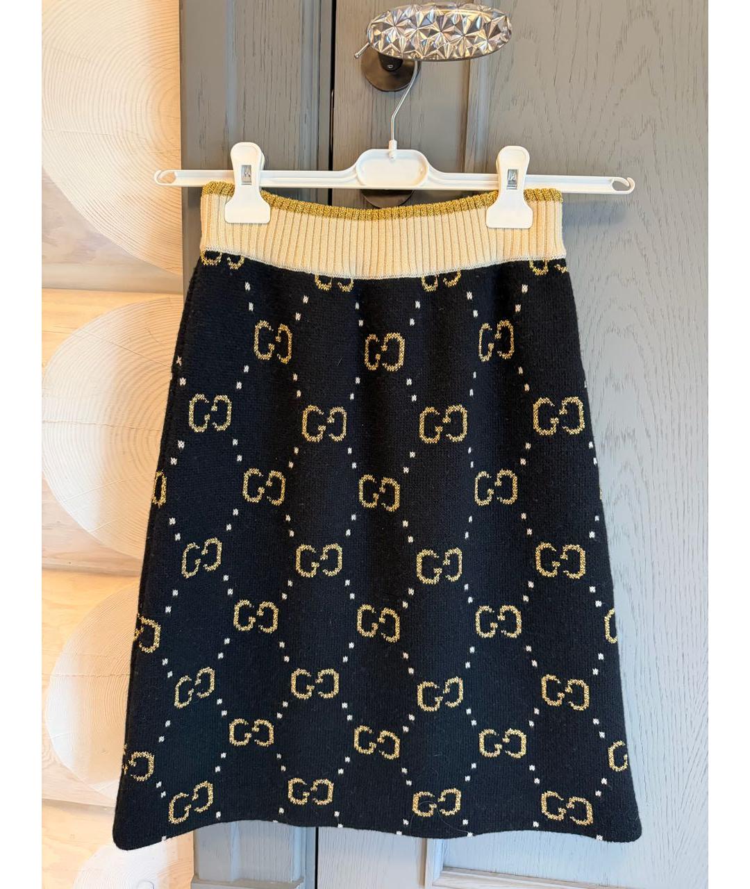 GUCCI Черный шерстяной костюм с юбками, фото 2