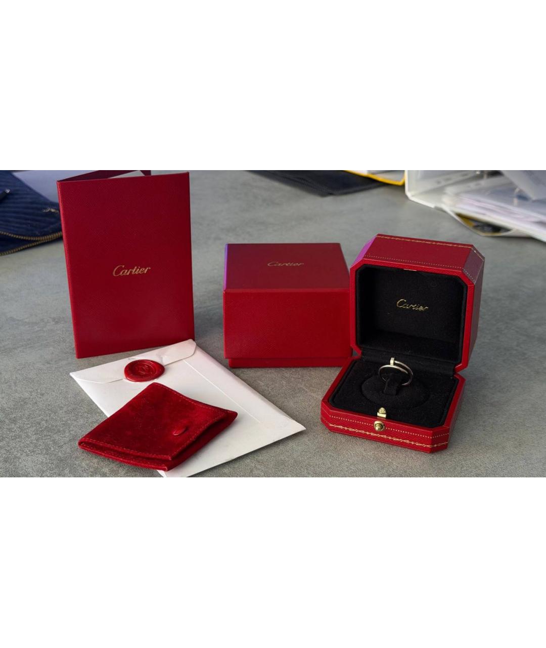 CARTIER Серебряное платиновое кольцо, фото 6