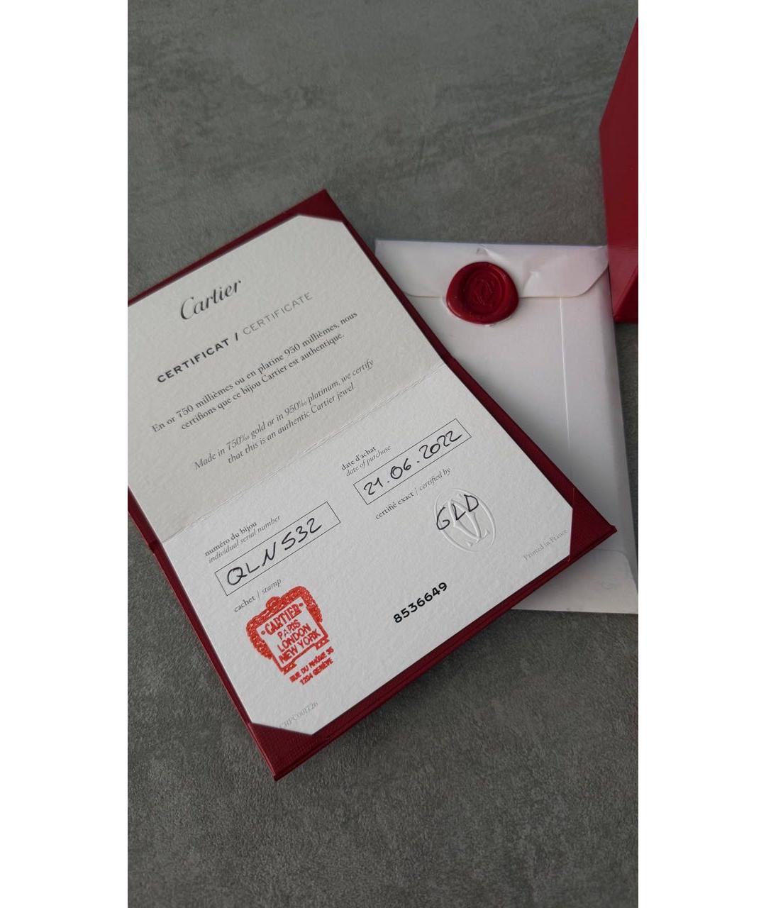 CARTIER Серебряное платиновое кольцо, фото 2