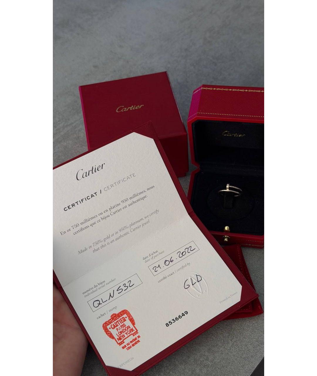 CARTIER Серебряное платиновое кольцо, фото 3