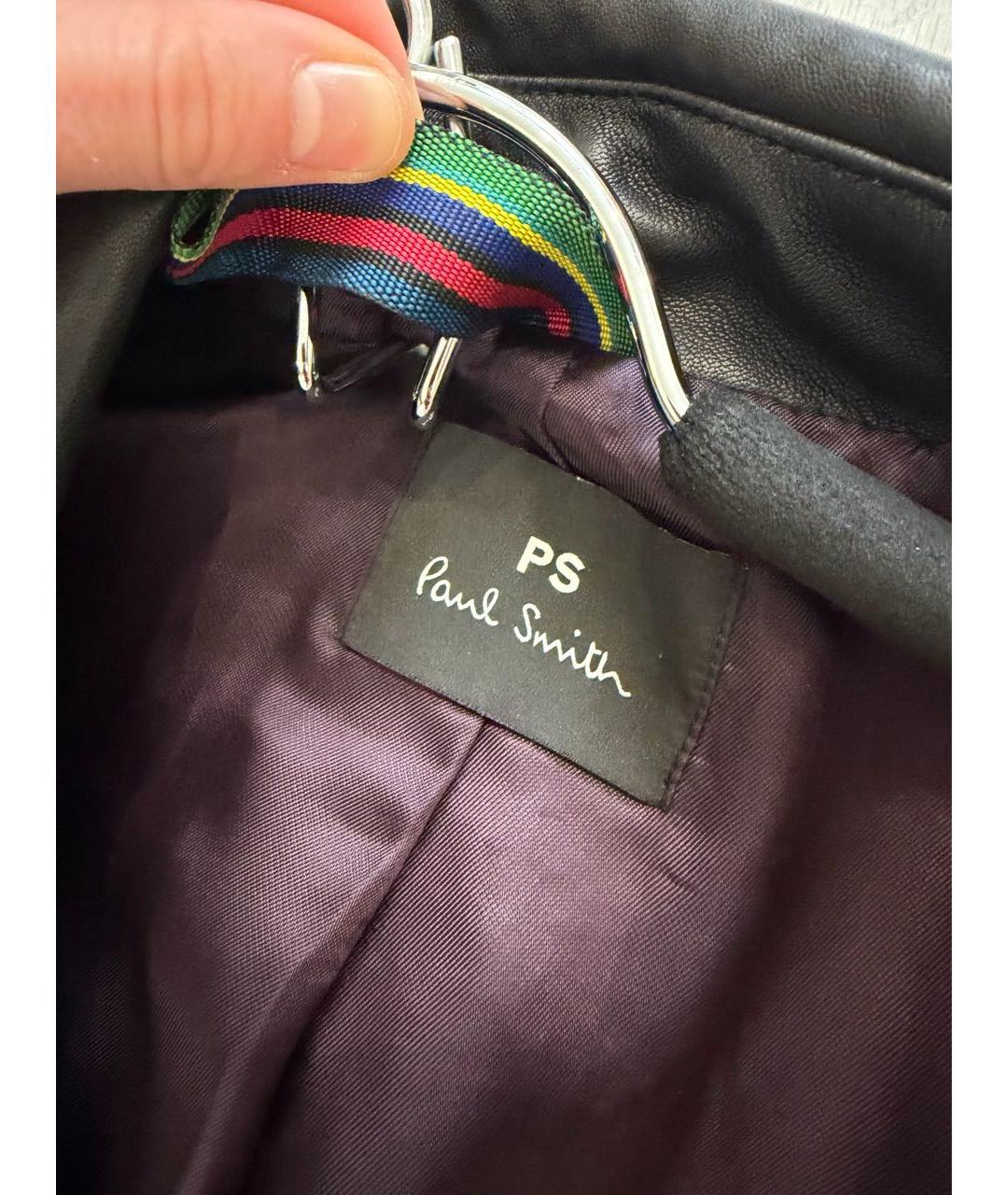 PAUL SMITH Черная кожаная куртка, фото 3
