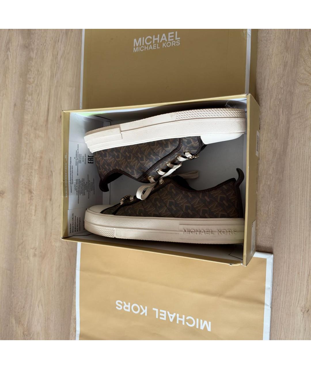 MICHAEL KORS Коричневые кеды, фото 8