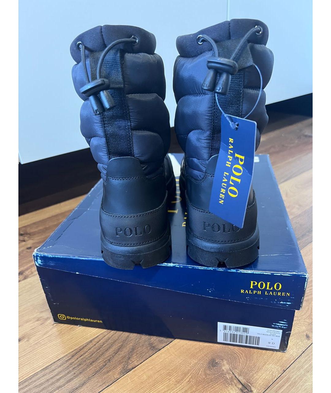POLO RALPH LAUREN Черные синтетические высокие ботинки, фото 4
