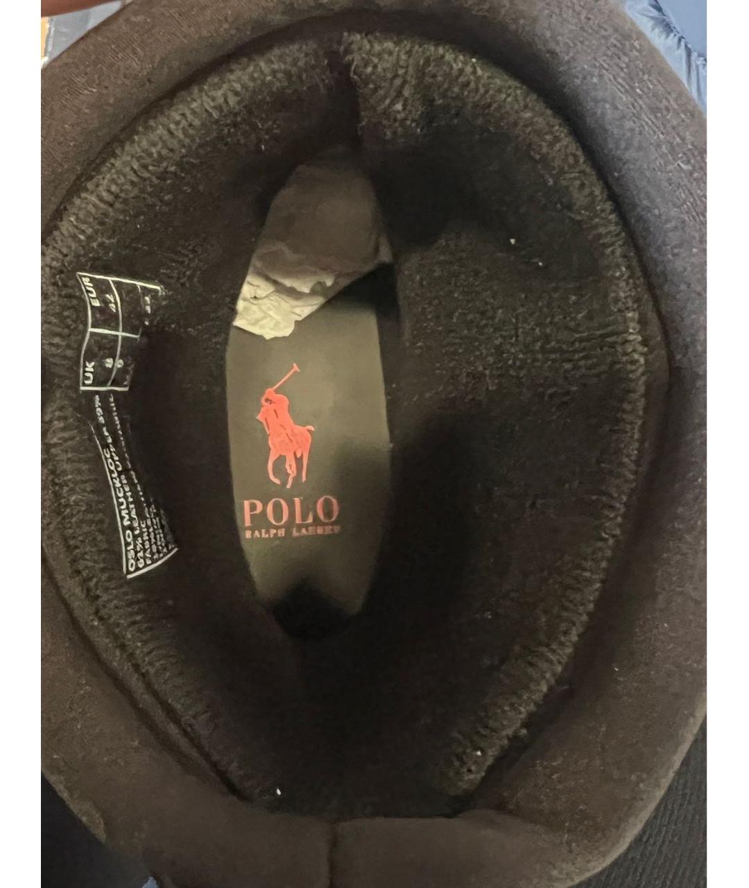 POLO RALPH LAUREN Черные синтетические высокие ботинки, фото 6