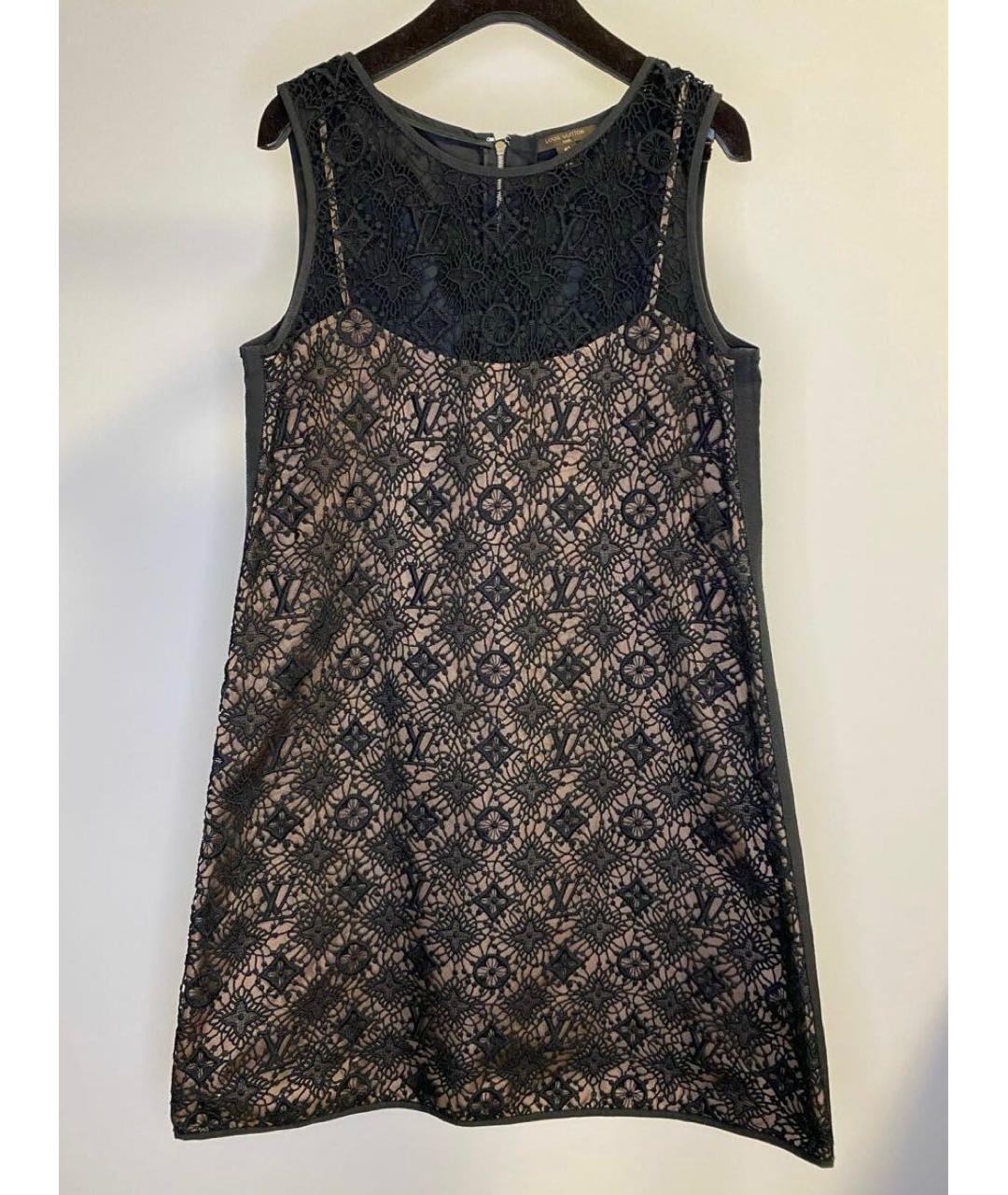 LOUIS VUITTON Черное хлопковое коктейльное платье, фото 5