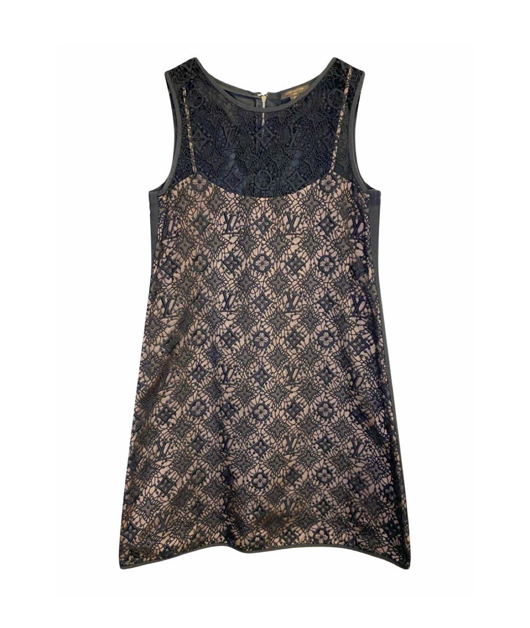 LOUIS VUITTON Черное хлопковое коктейльное платье, фото 1