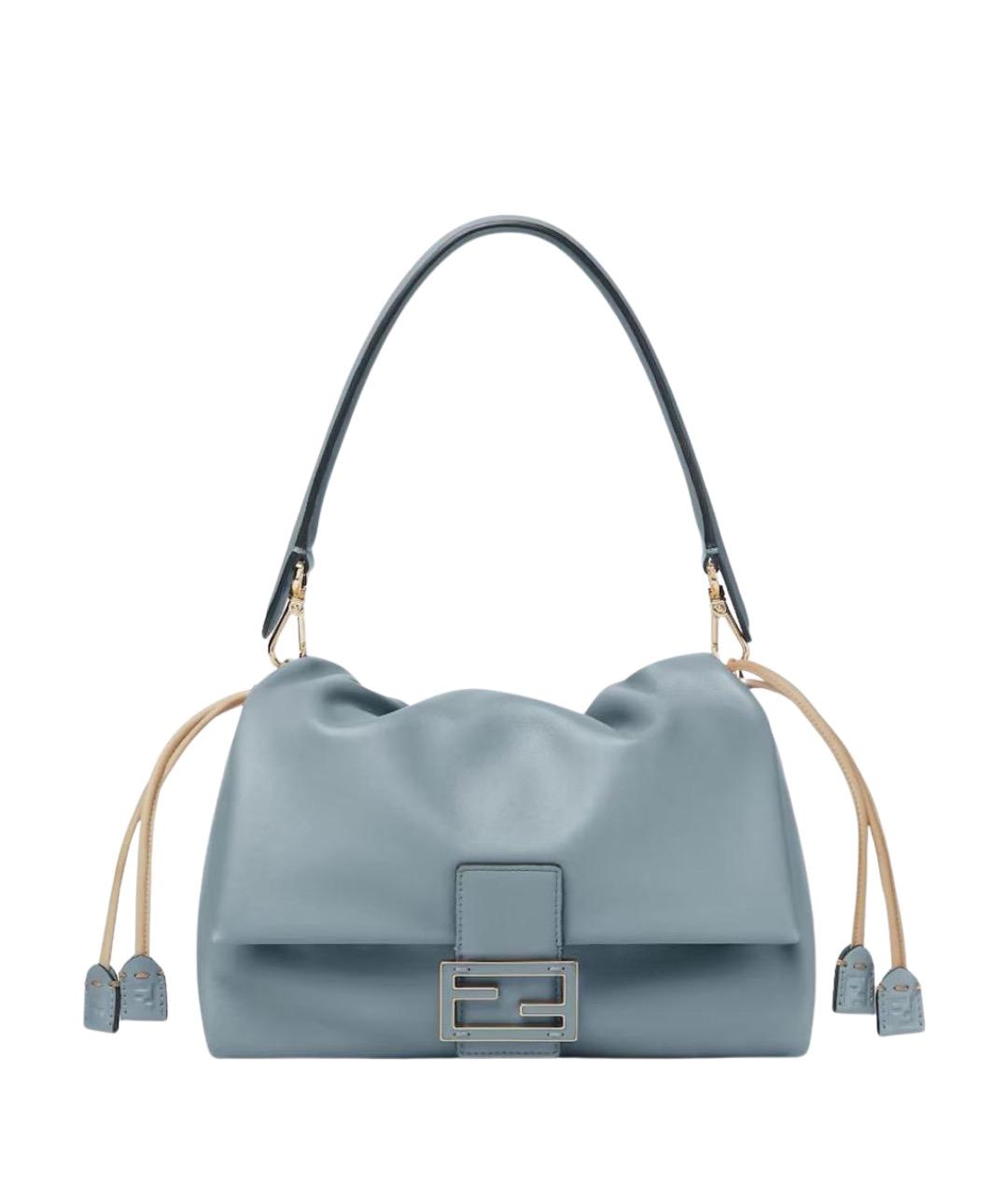 FENDI Голубая кожаная сумка через плечо, фото 1