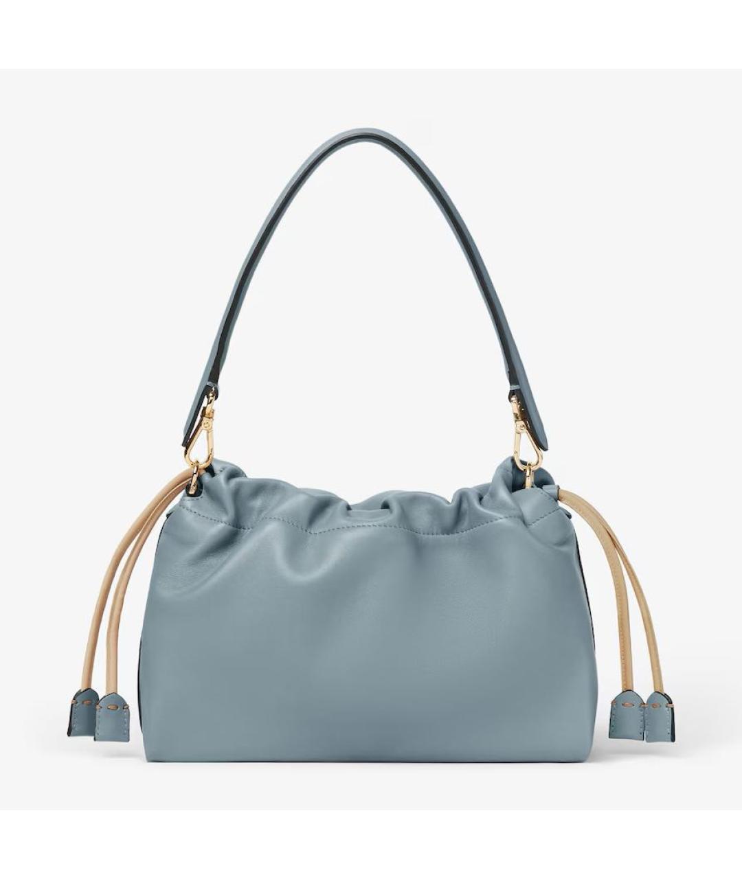 FENDI Голубая кожаная сумка через плечо, фото 3