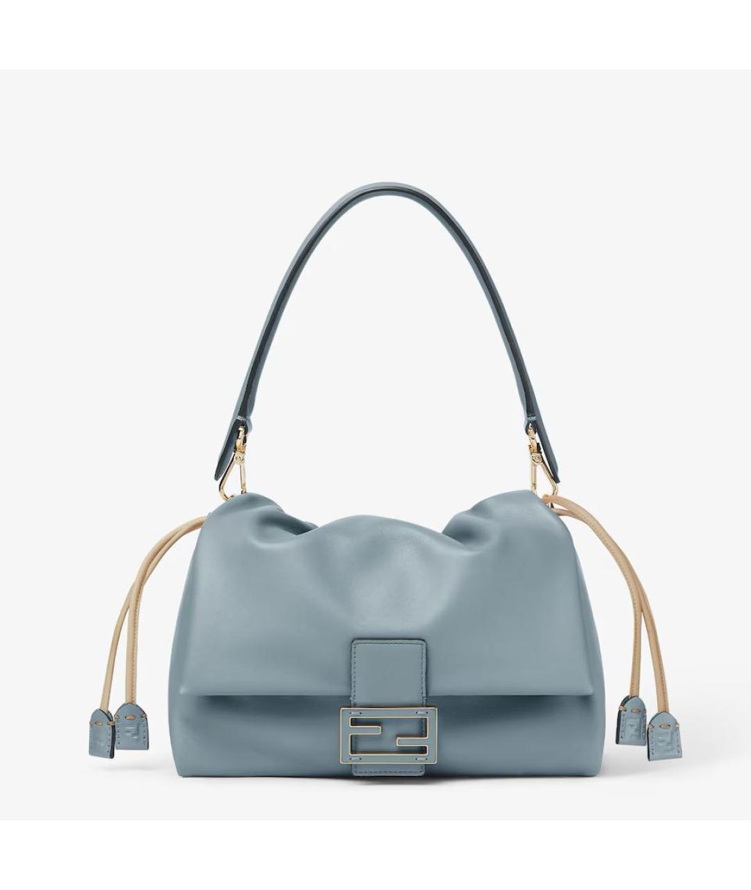 FENDI Голубая кожаная сумка через плечо, фото 9