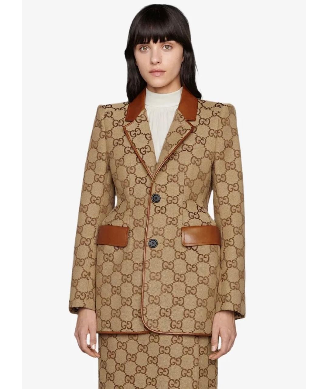 GUCCI Бежевый жакет/пиджак, фото 4