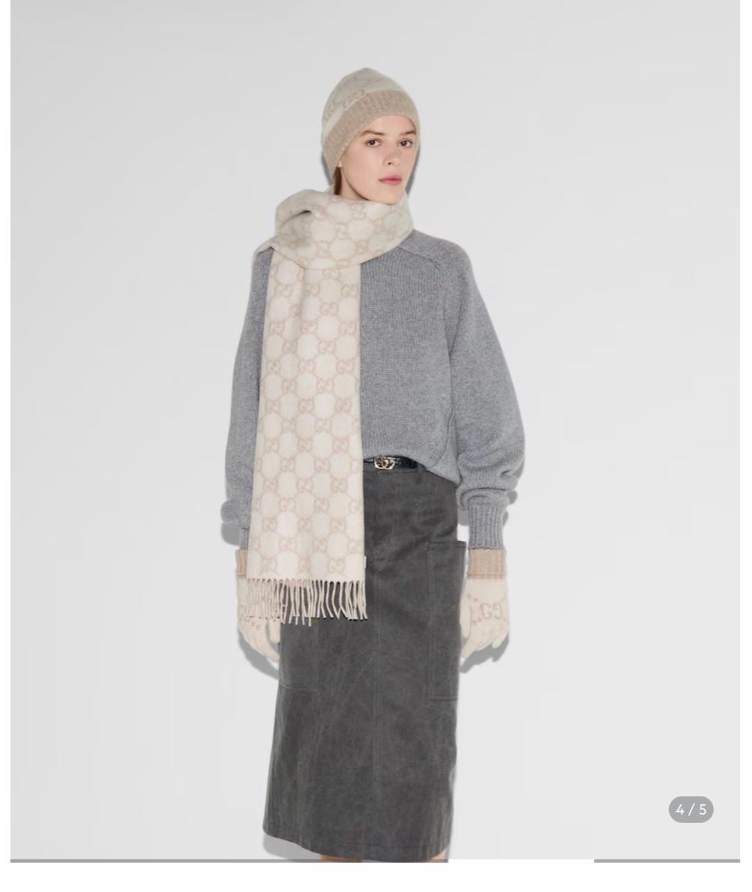 GUCCI Розовая кашемировая шапка, фото 4