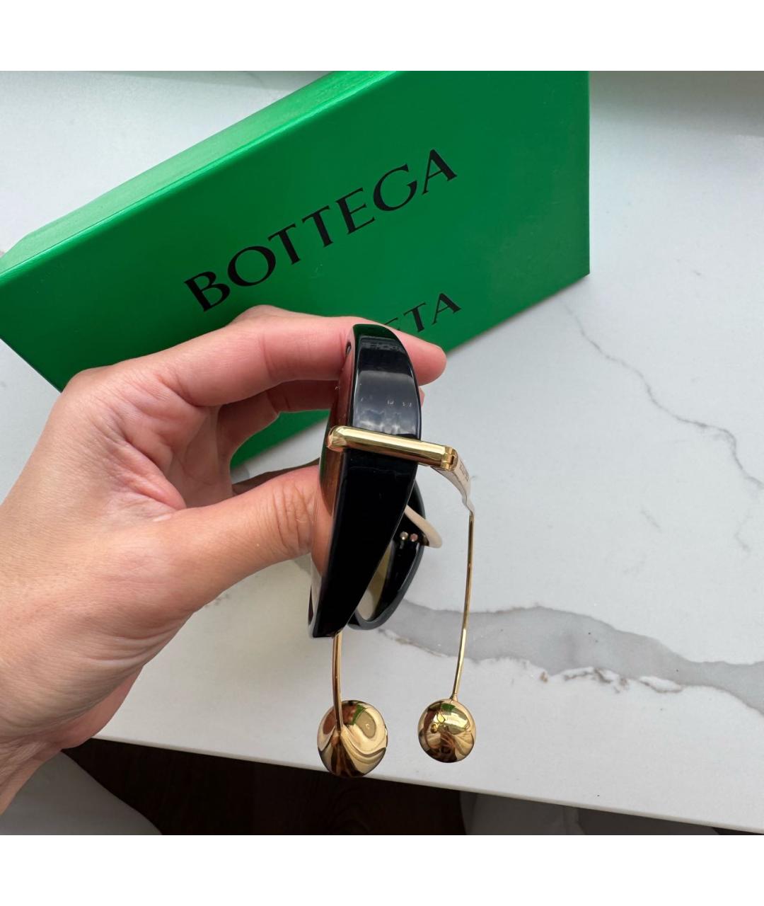 BOTTEGA VENETA Желтые металлические солнцезащитные очки, фото 3