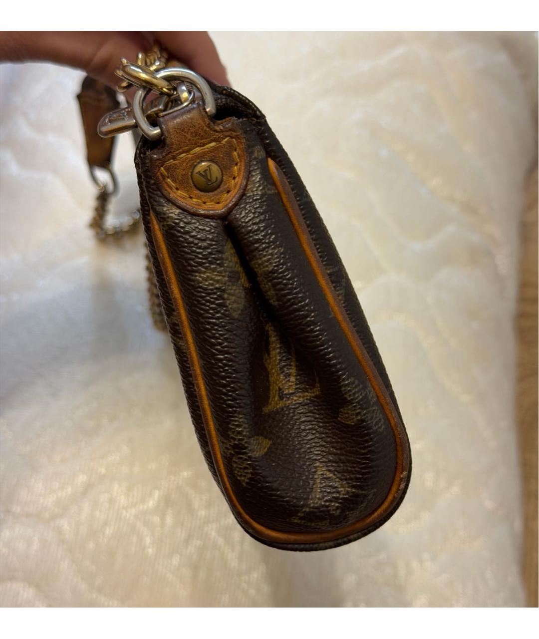 LOUIS VUITTON Коричневая сумка с короткими ручками из канвы, фото 3