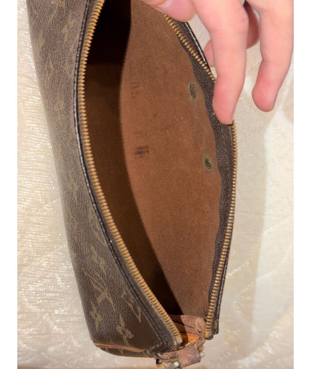 LOUIS VUITTON Коричневая сумка с короткими ручками из канвы, фото 5