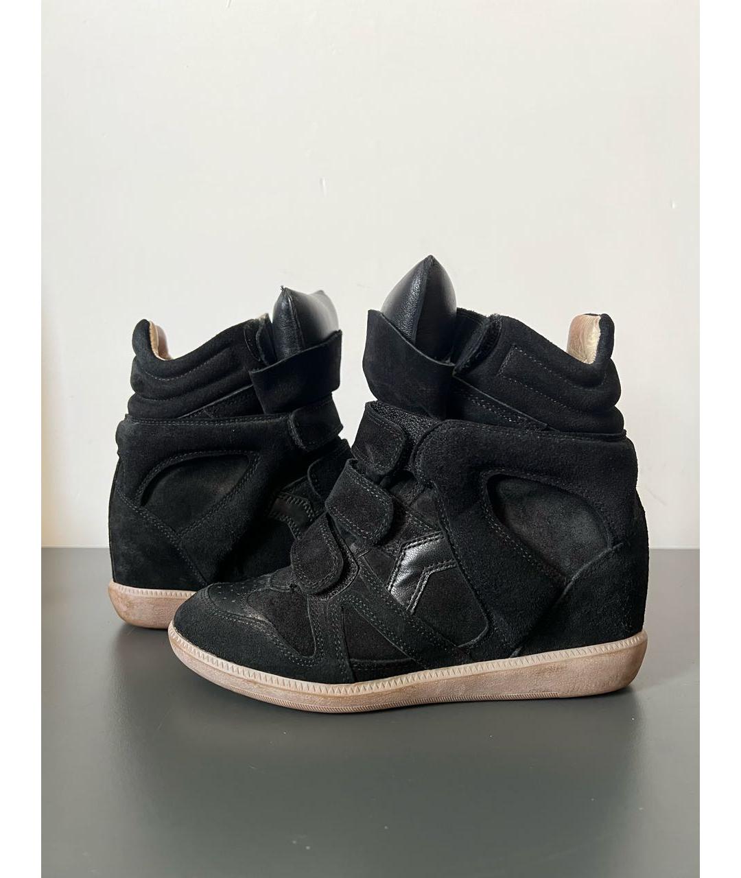 ISABEL MARANT ETOILE Черные замшевые кеды, фото 7