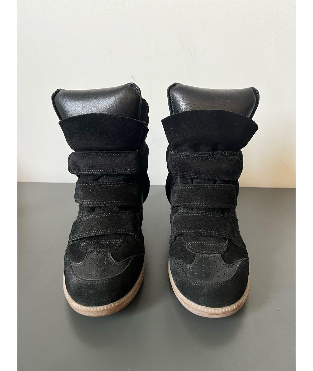 ISABEL MARANT ETOILE Черные замшевые кеды, фото 3