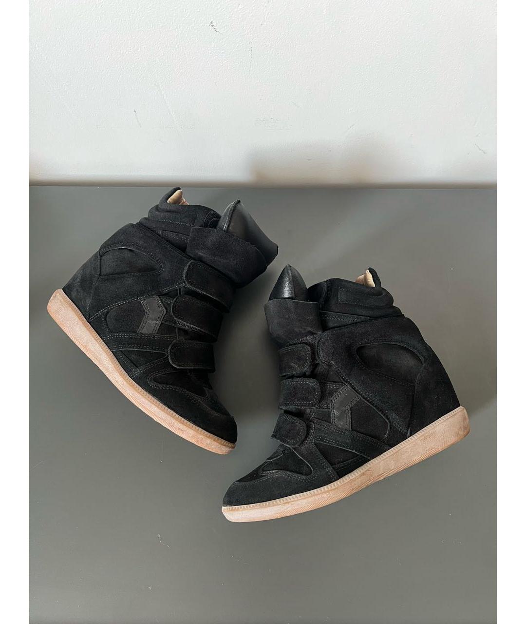 ISABEL MARANT ETOILE Черные замшевые кеды, фото 4