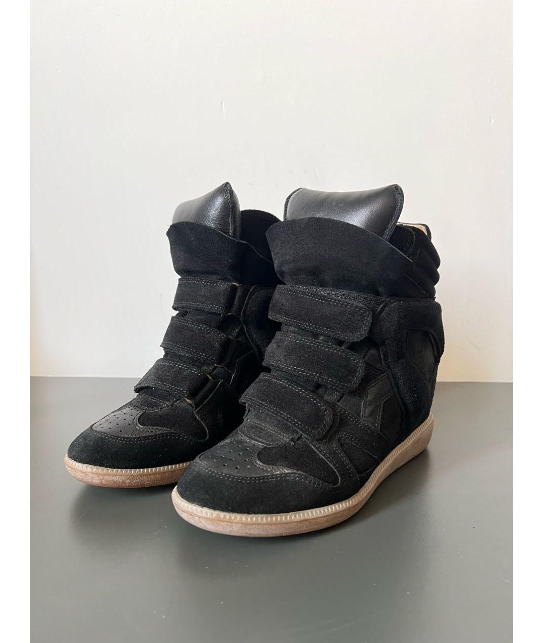 ISABEL MARANT ETOILE Черные замшевые кеды, фото 2