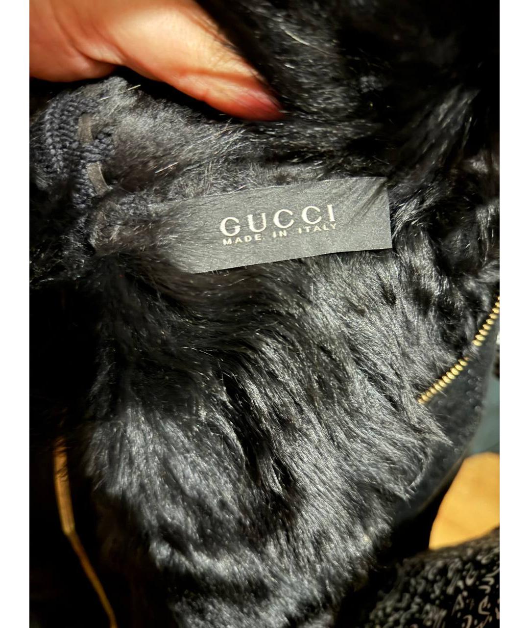 GUCCI Черная кожаная дубленка, фото 4