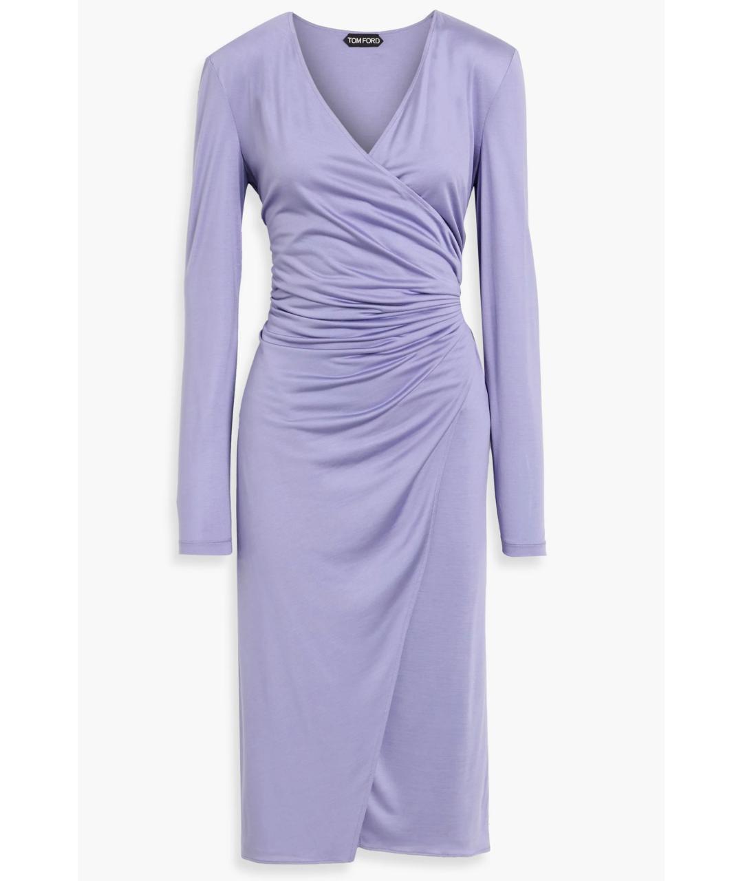 TOM FORD Фиолетовое шелковое коктейльное платье, фото 4