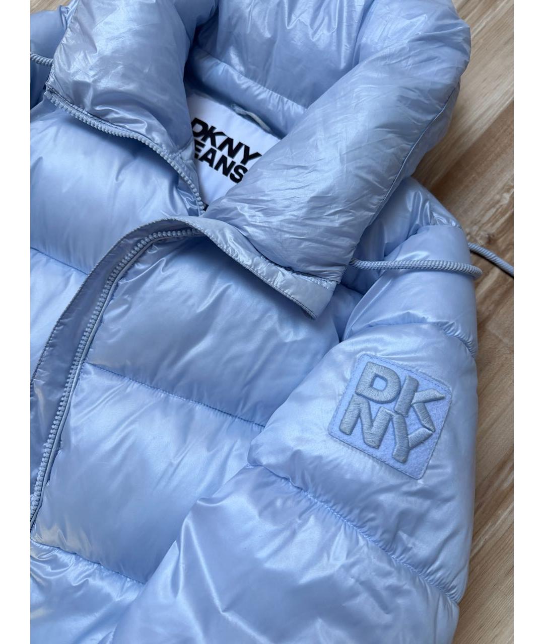 DKNY Голубой полиэстеровый пуховик, фото 2