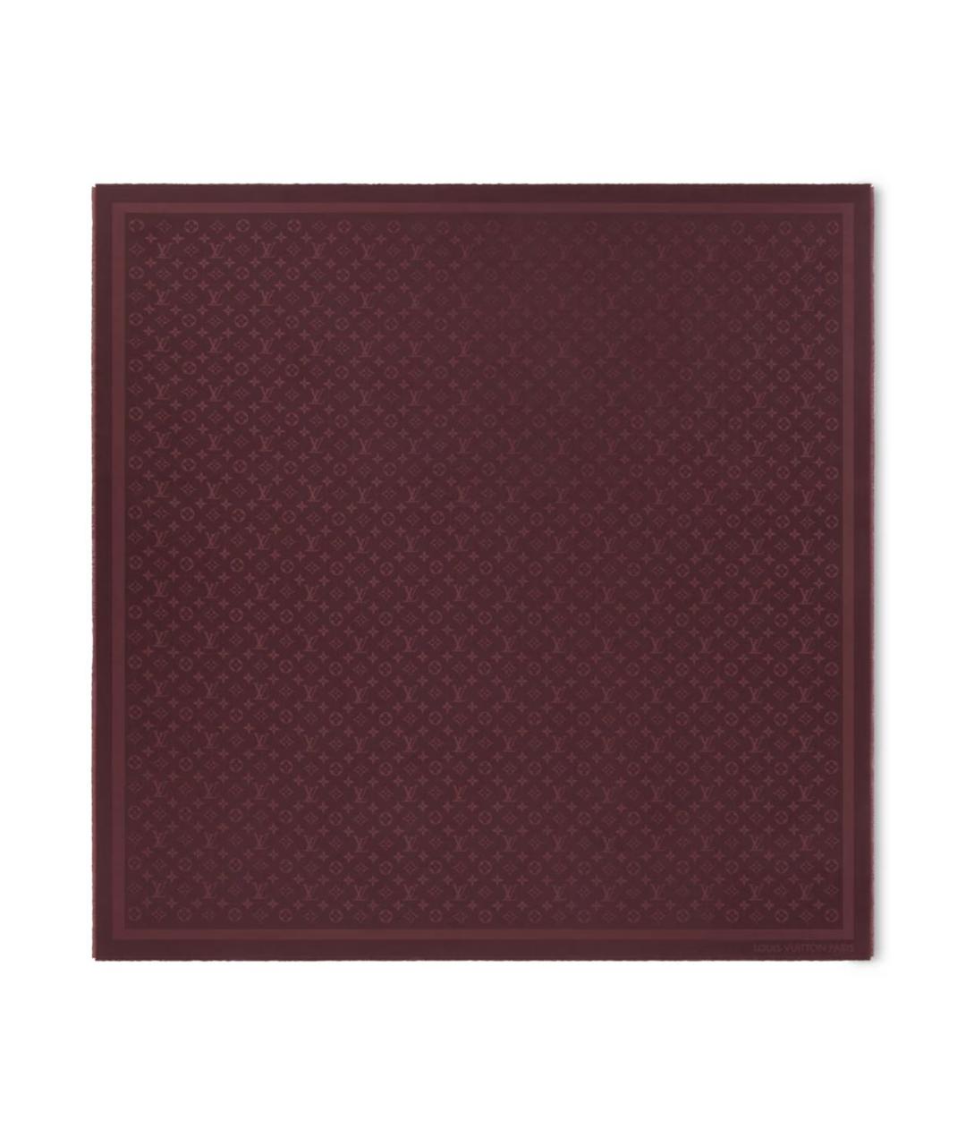 LOUIS VUITTON Бордовый платок, фото 3