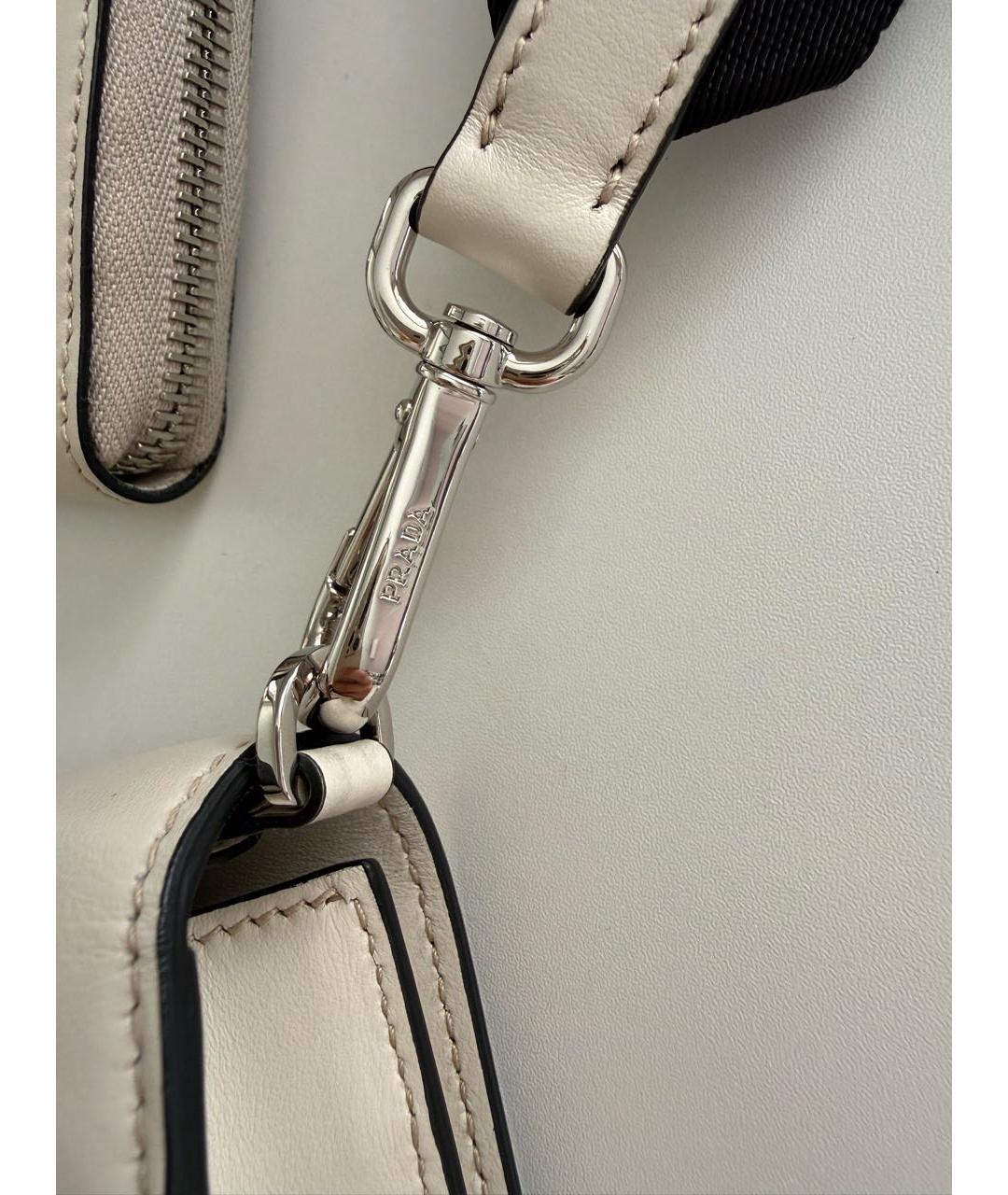 PRADA Бежевая кожаная сумка через плечо, фото 4