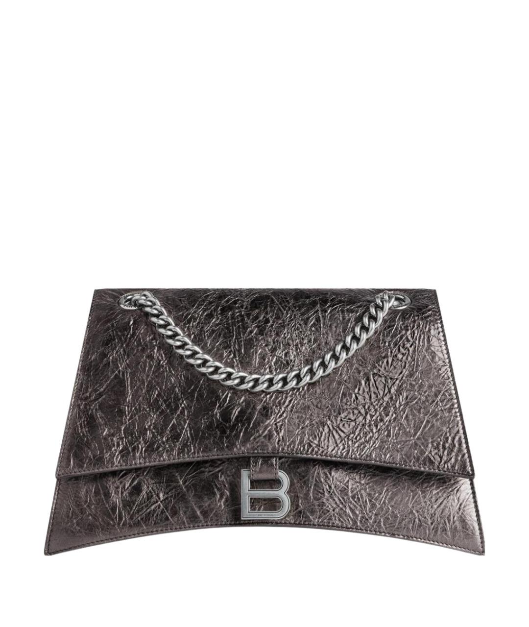 BALENCIAGA Антрацитовая кожаная сумка через плечо, фото 1
