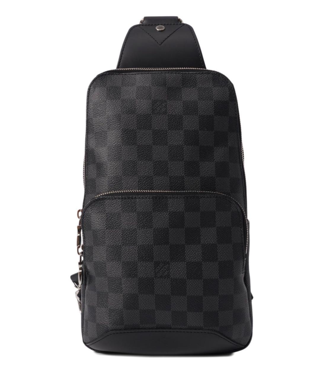 LOUIS VUITTON Черная сумка на плечо из канвы, фото 1