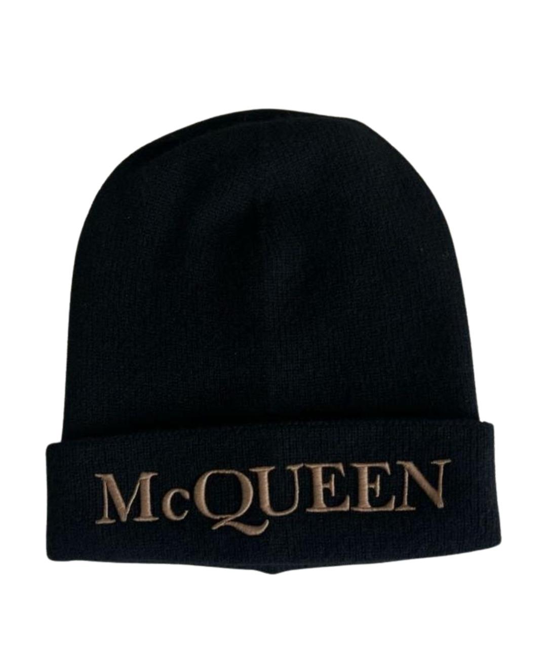 ALEXANDER MCQUEEN Черная кашемировая шапка, фото 1