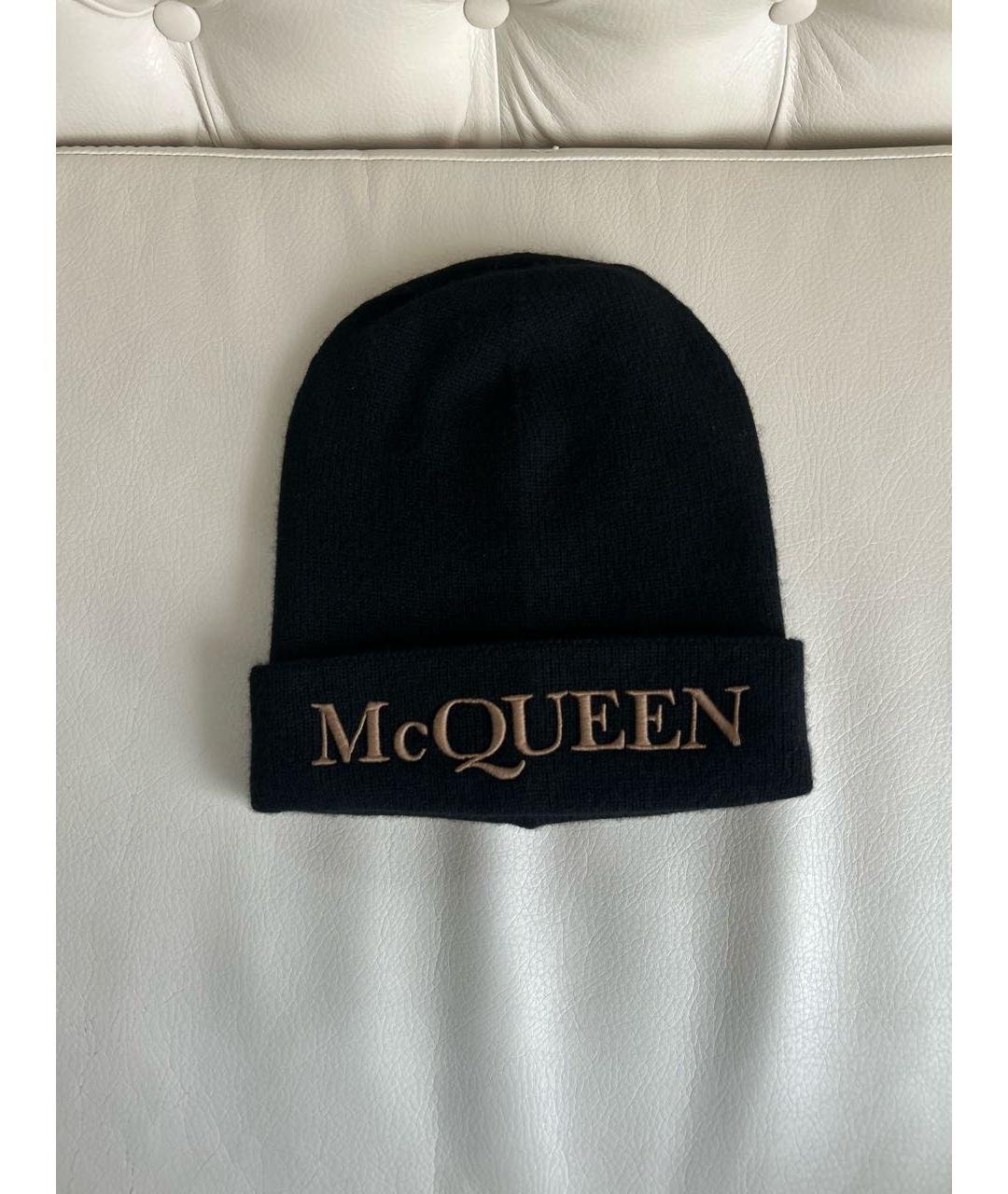 ALEXANDER MCQUEEN Черная кашемировая шапка, фото 9