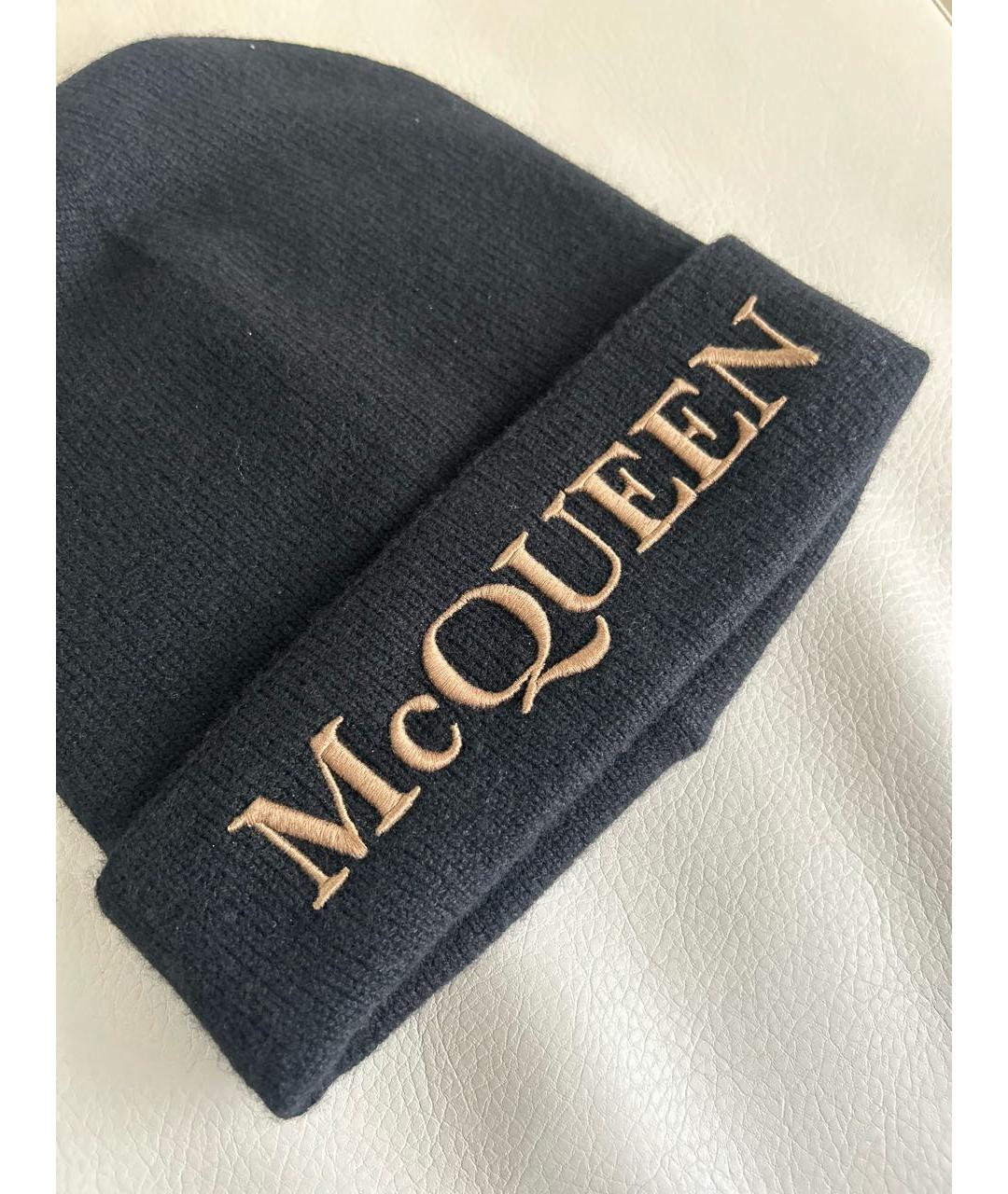 ALEXANDER MCQUEEN Черная кашемировая шапка, фото 3