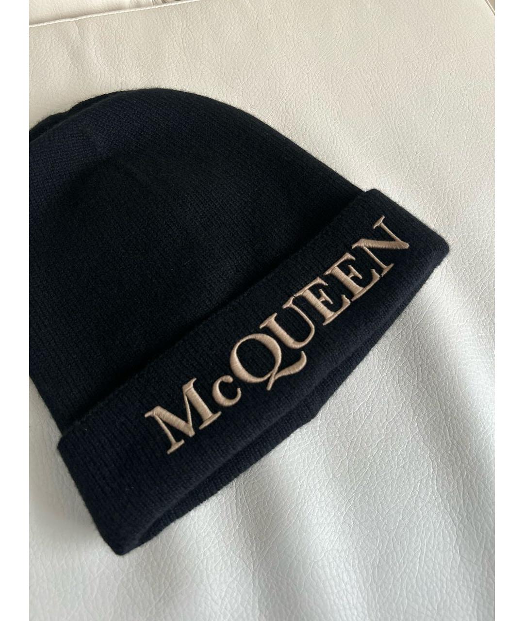 ALEXANDER MCQUEEN Черная кашемировая шапка, фото 3