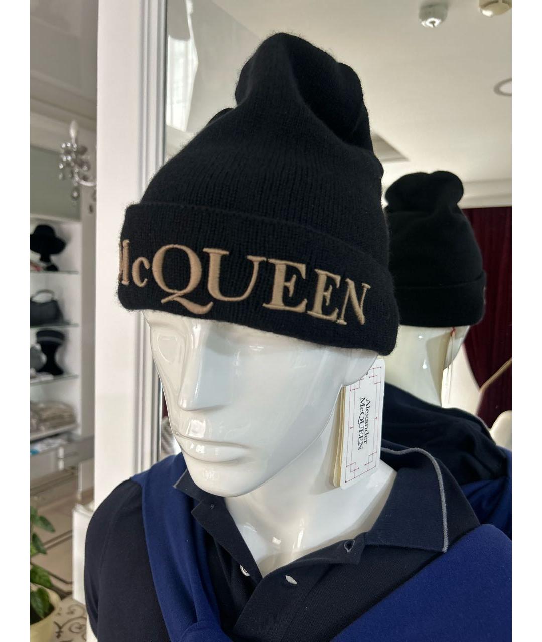 ALEXANDER MCQUEEN Черная кашемировая шапка, фото 8