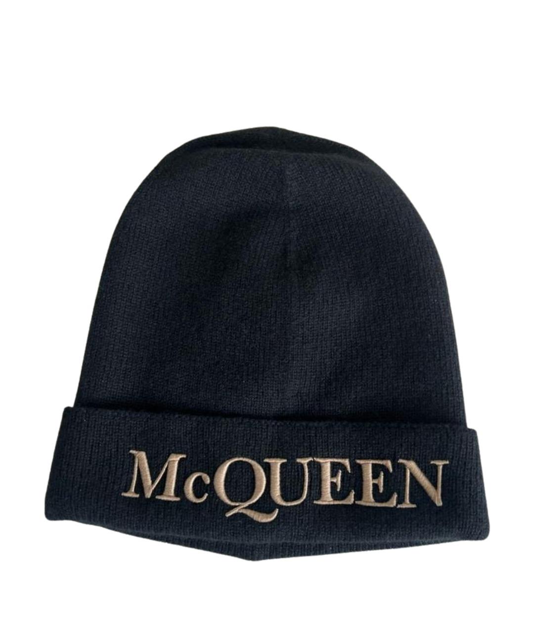 ALEXANDER MCQUEEN Черная кашемировая шапка, фото 1