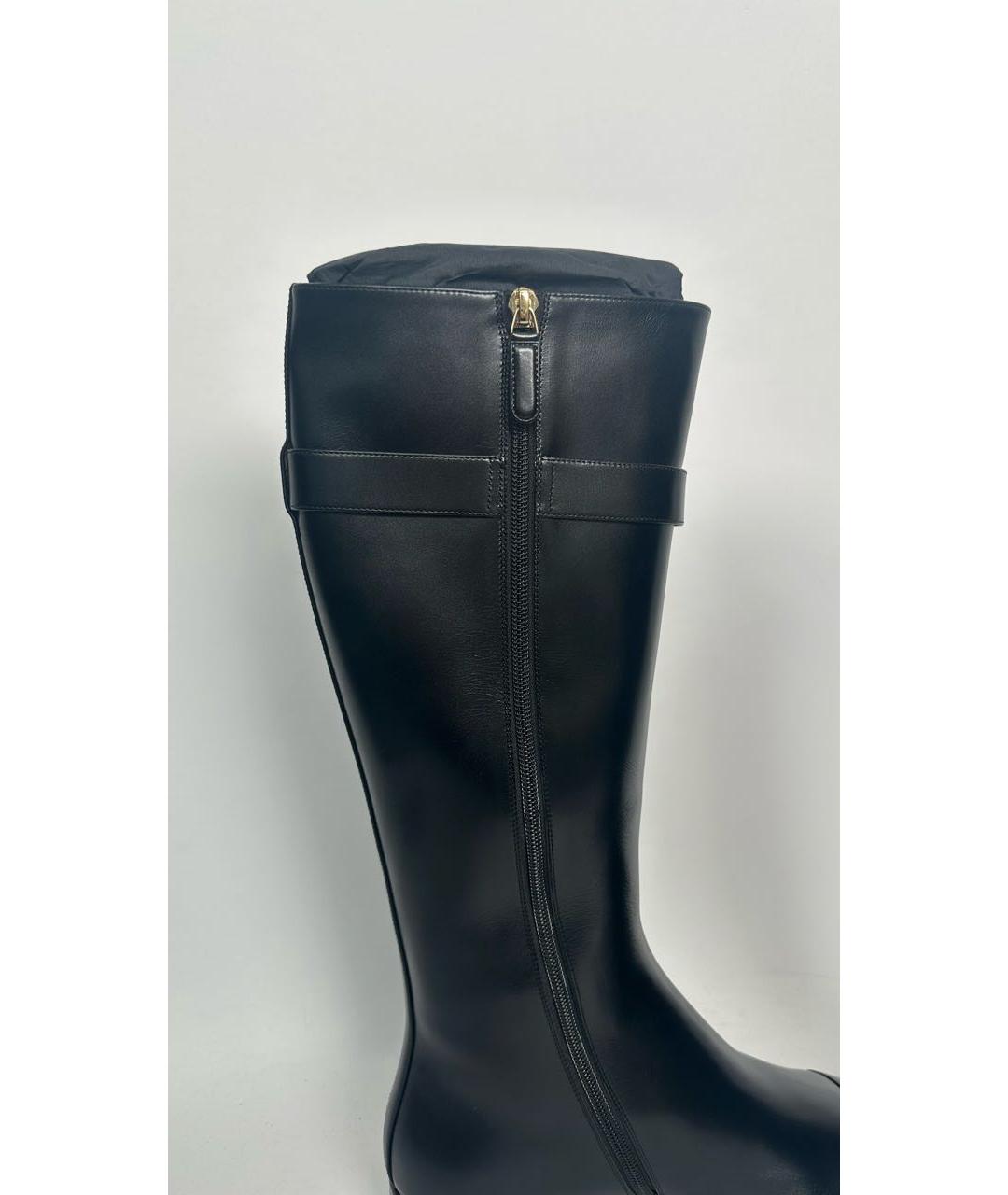 CHANEL Черные кожаные сапоги, фото 5