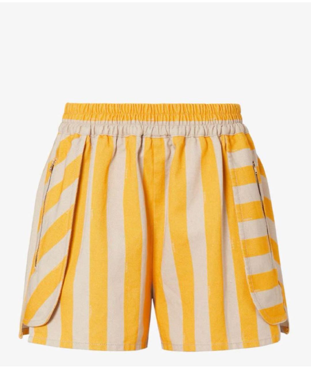 FENDI Желтые хлопковые шорты, фото 7