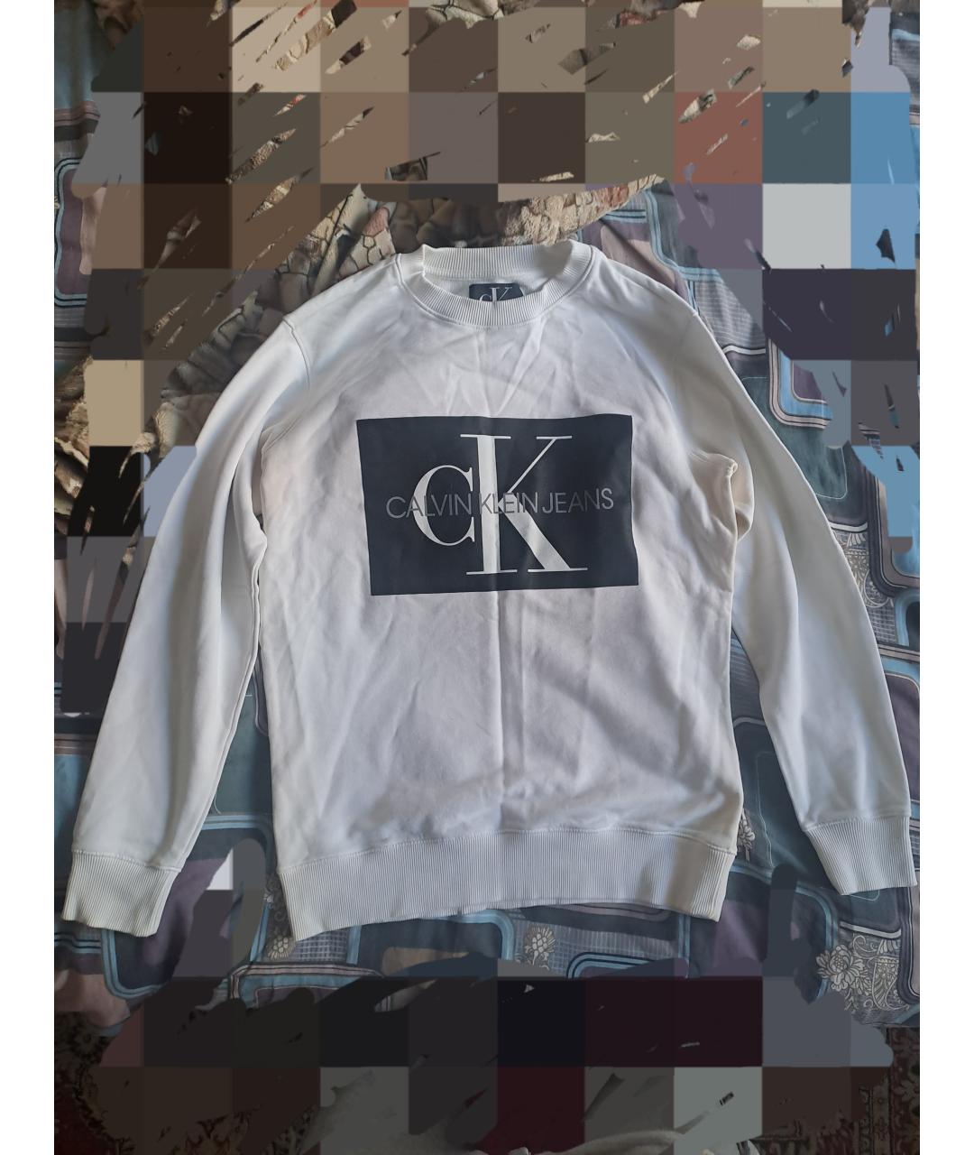 CALVIN KLEIN Белый хлопковый джемпер / свитер, фото 5