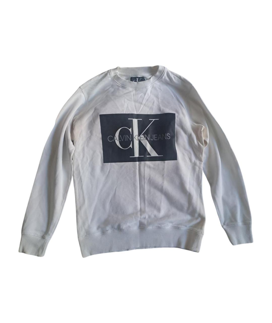 CALVIN KLEIN Белый хлопковый джемпер / свитер, фото 1