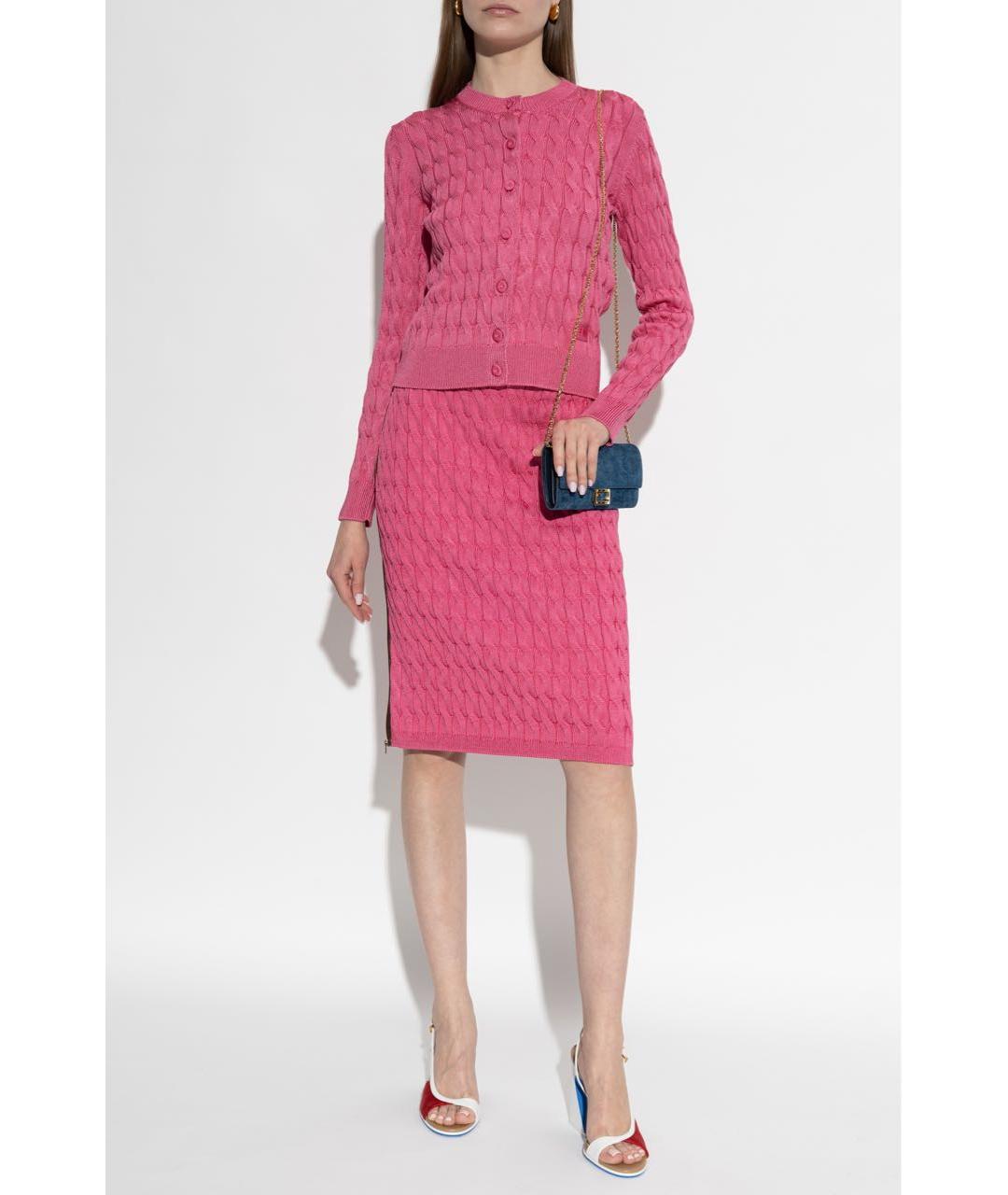 FENDI Розовый вискозный костюм с юбками, фото 5