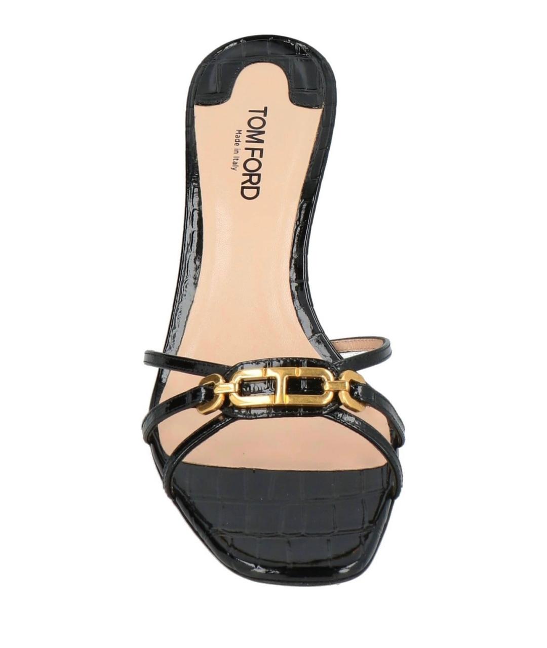 TOM FORD Черные кожаные мюли, фото 3