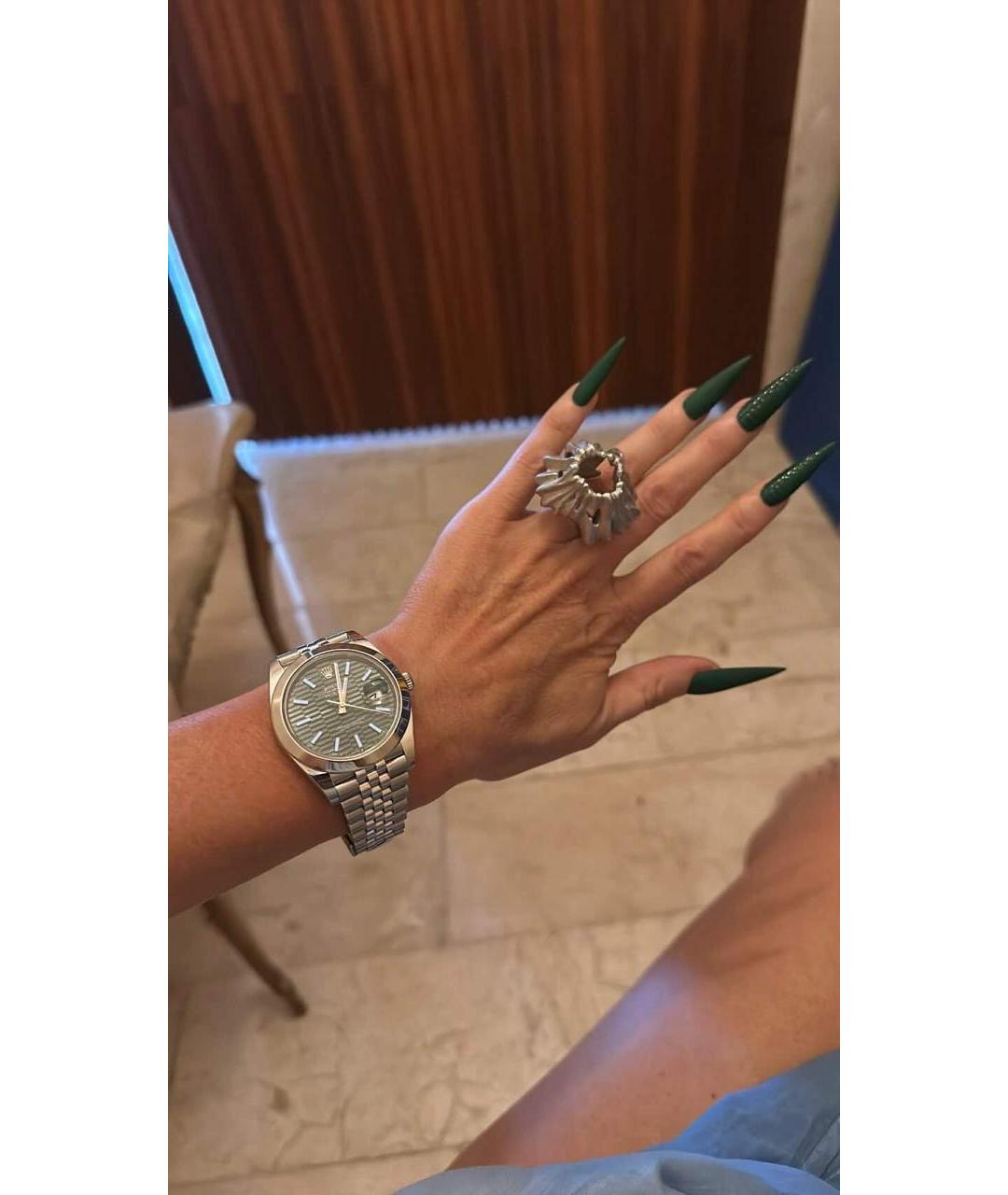 ROLEX Серебряные металлические часы, фото 3