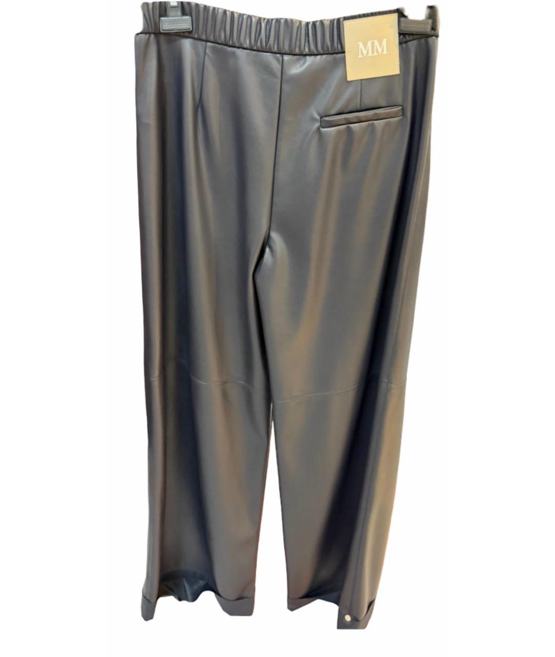 MAX MARA Синие вискозные брюки широкие, фото 3