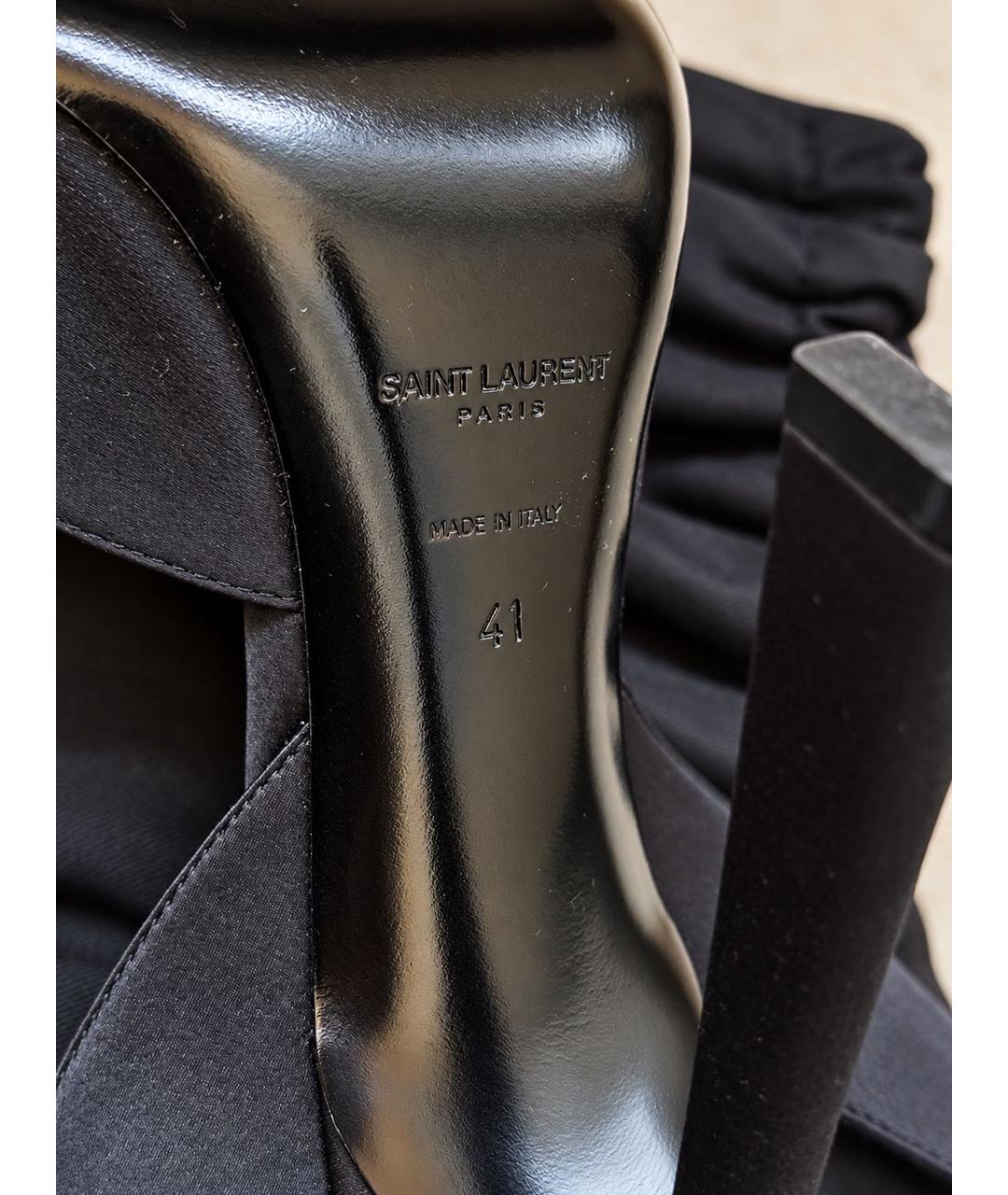 SAINT LAURENT Черные текстильные туфли, фото 8