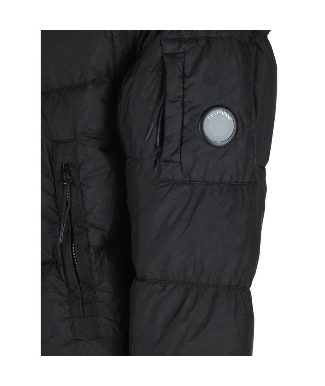 CP COMPANY Черный полиэстеровый пуховик, фото 4