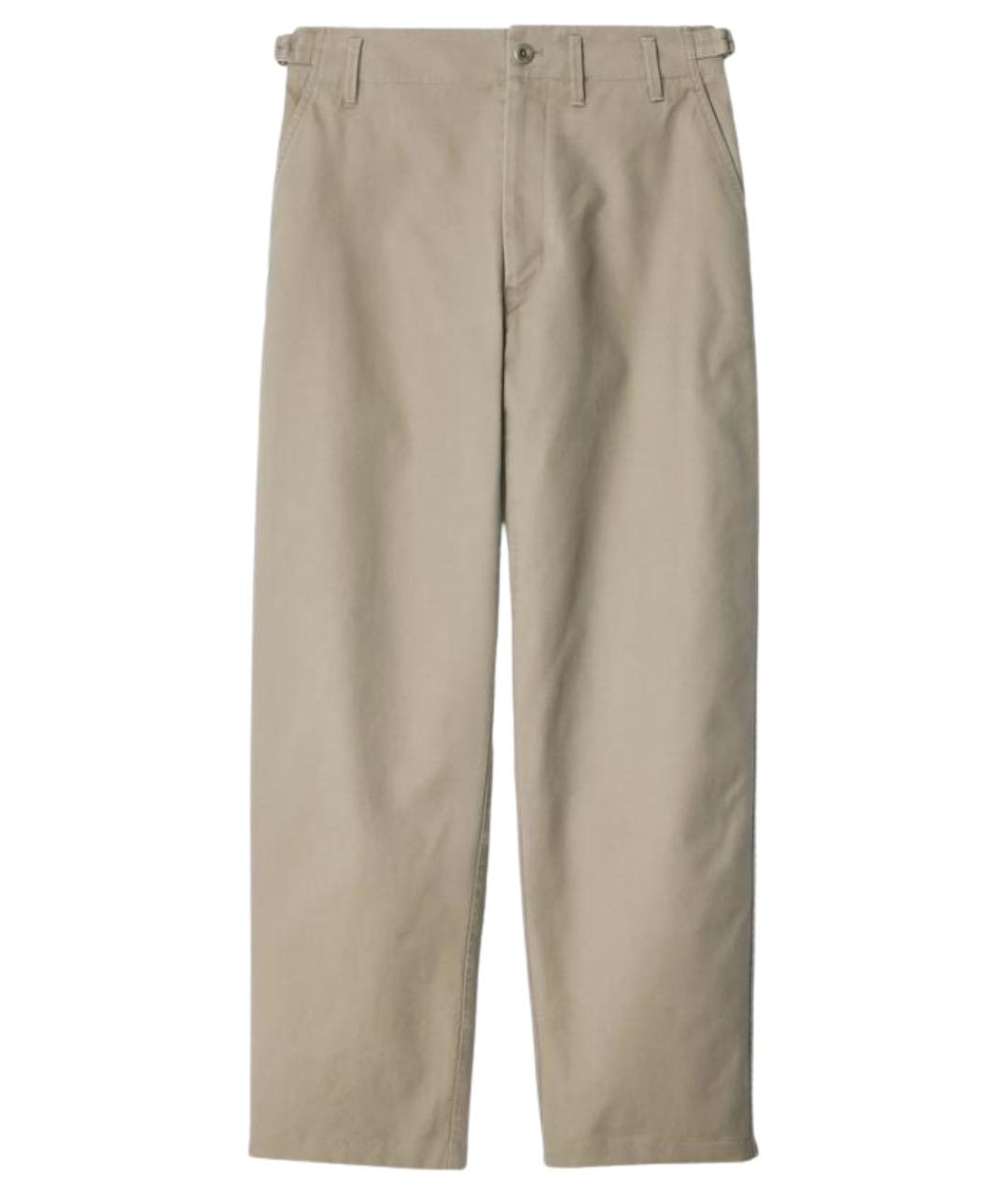 LEMAIRE Бежевые хлопковые повседневные брюки, фото 1