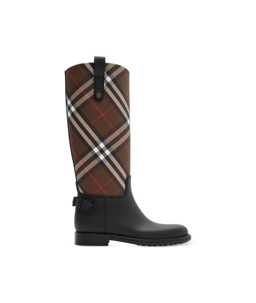 BURBERRY Коричневые синтетические сапоги, фото 5
