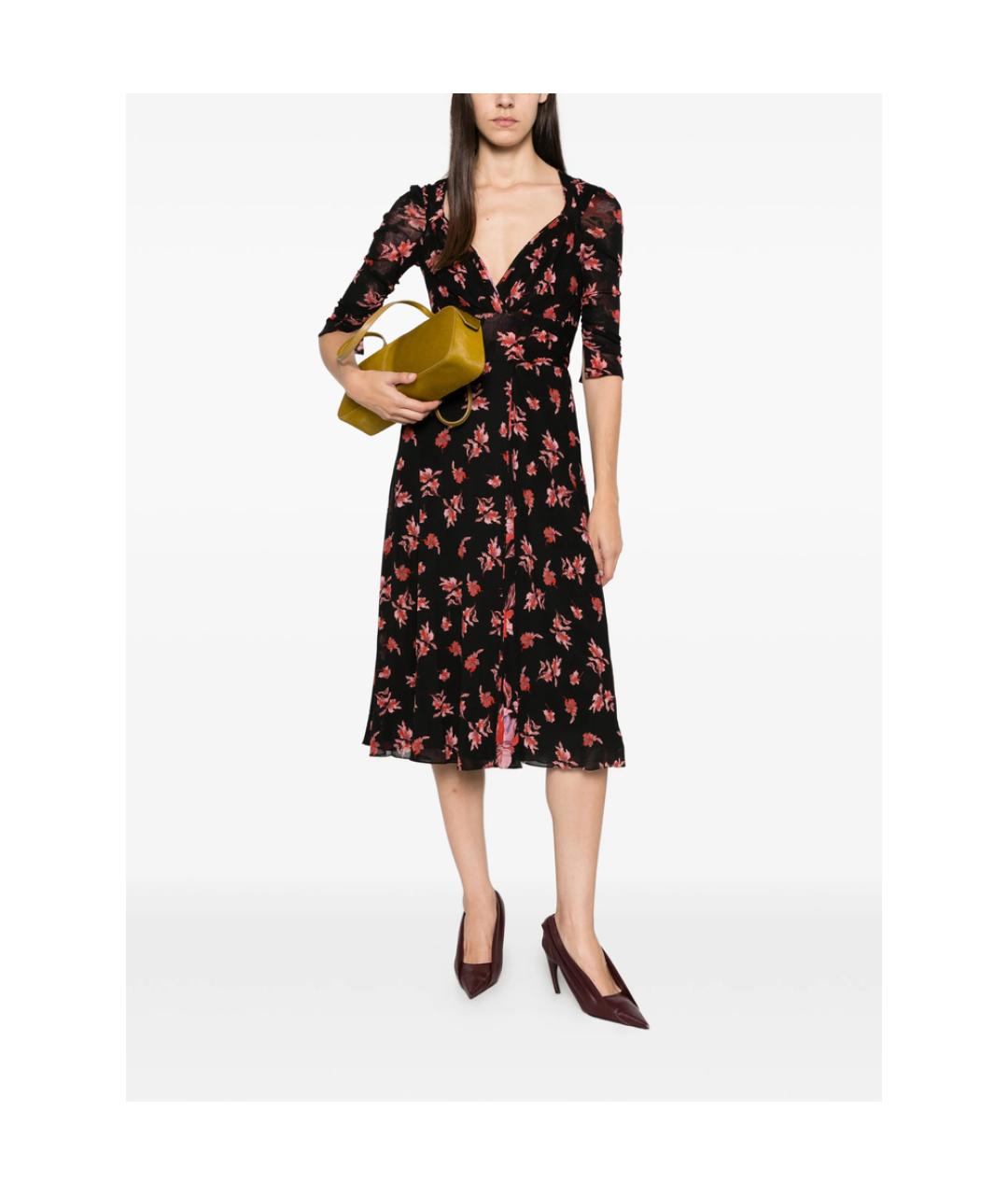 DIANE VON FURSTENBERG Мульти полиамидовое повседневное платье, фото 5