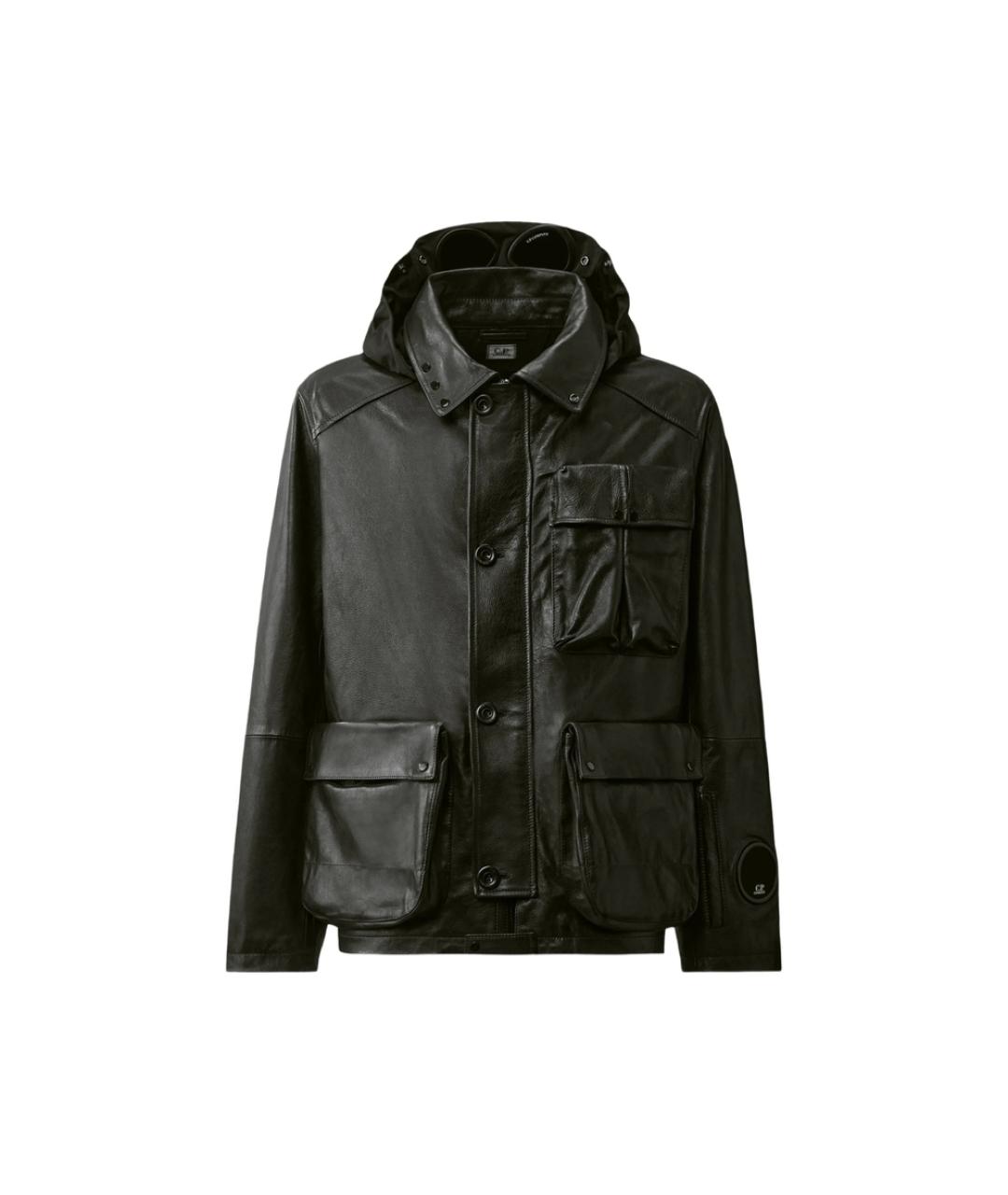 CP COMPANY Черная кожаная куртка, фото 7